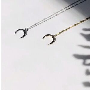 Crescent Moon in Gold necklace